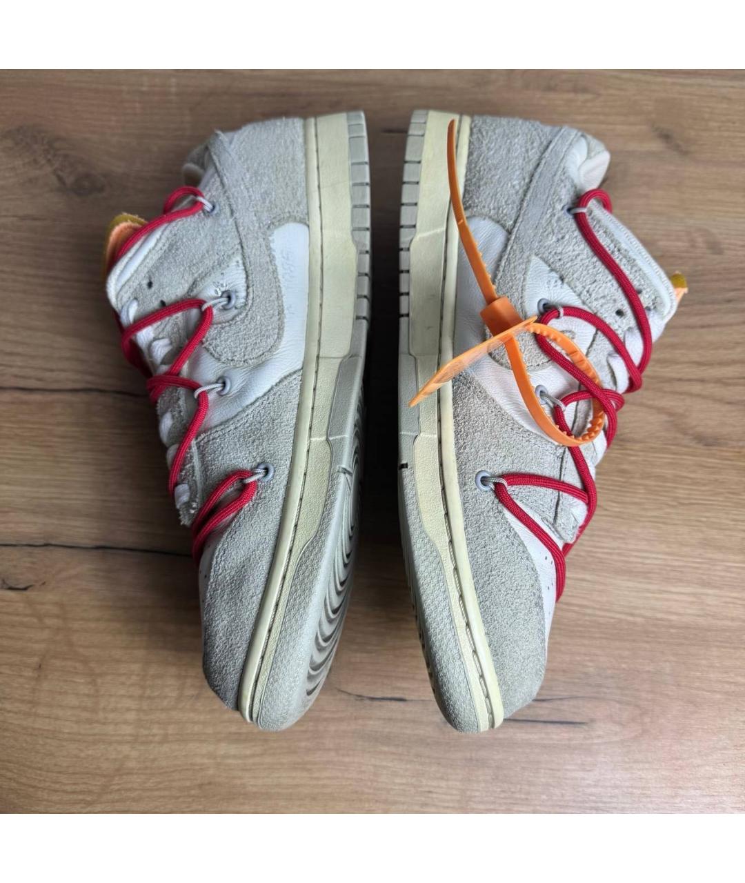 NIKE X OFF-WHITE Серые низкие кроссовки / кеды, фото 6