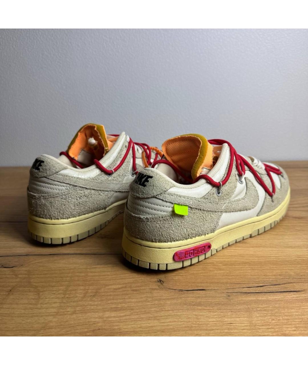 NIKE X OFF-WHITE Серые низкие кроссовки / кеды, фото 4