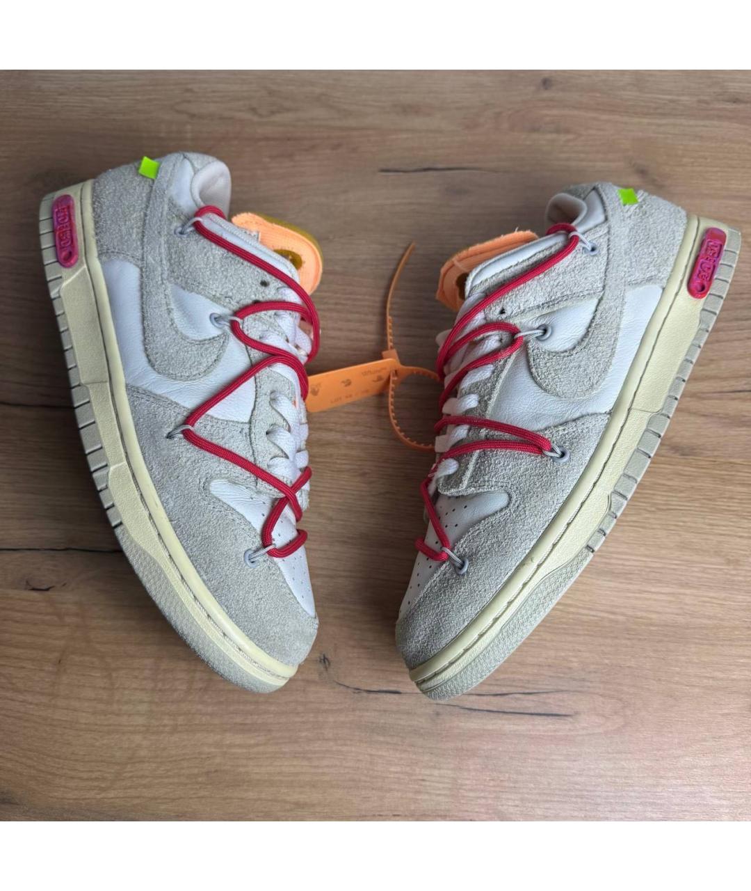 NIKE X OFF-WHITE Серые низкие кроссовки / кеды, фото 1