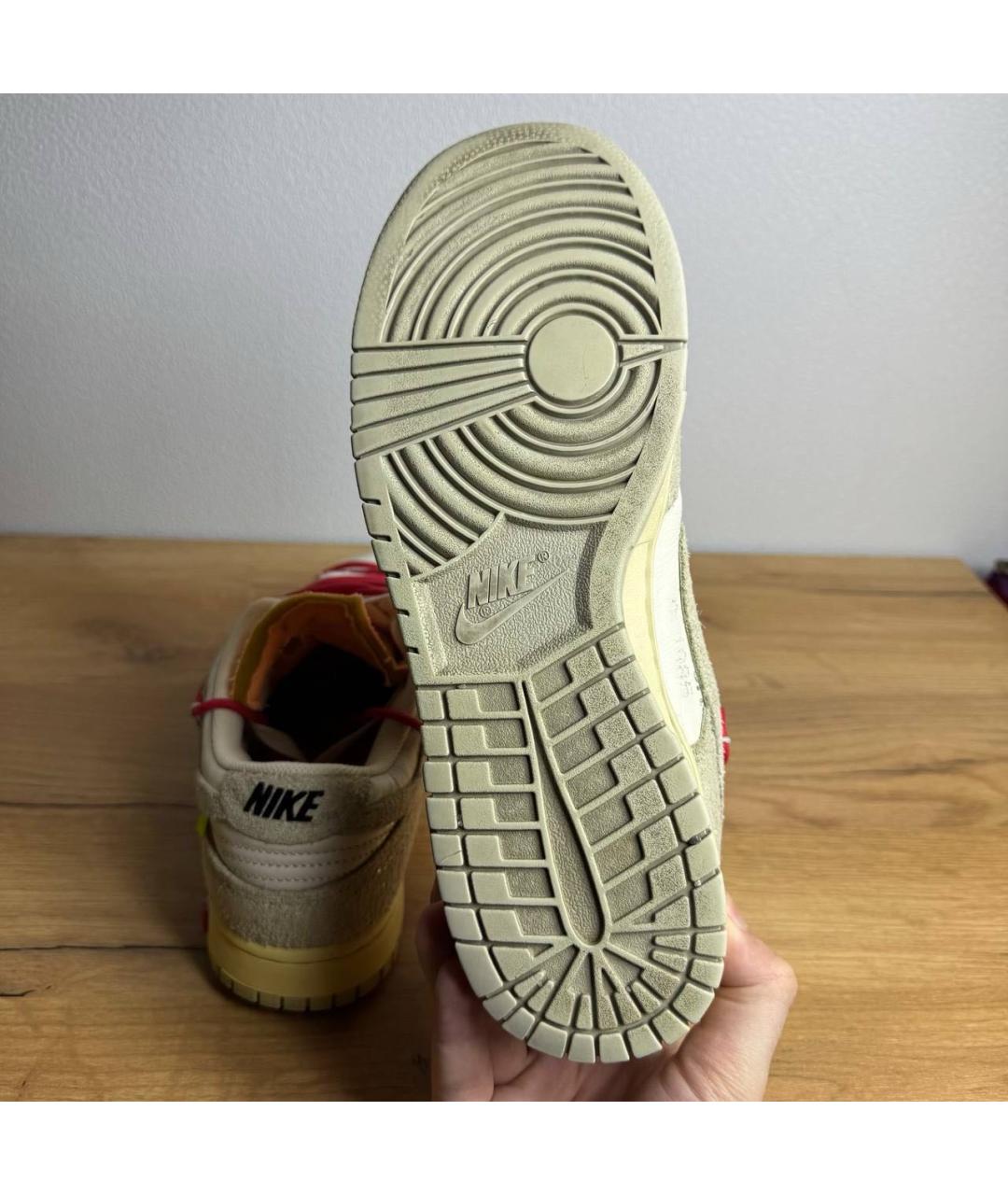 NIKE X OFF-WHITE Серые низкие кроссовки / кеды, фото 5