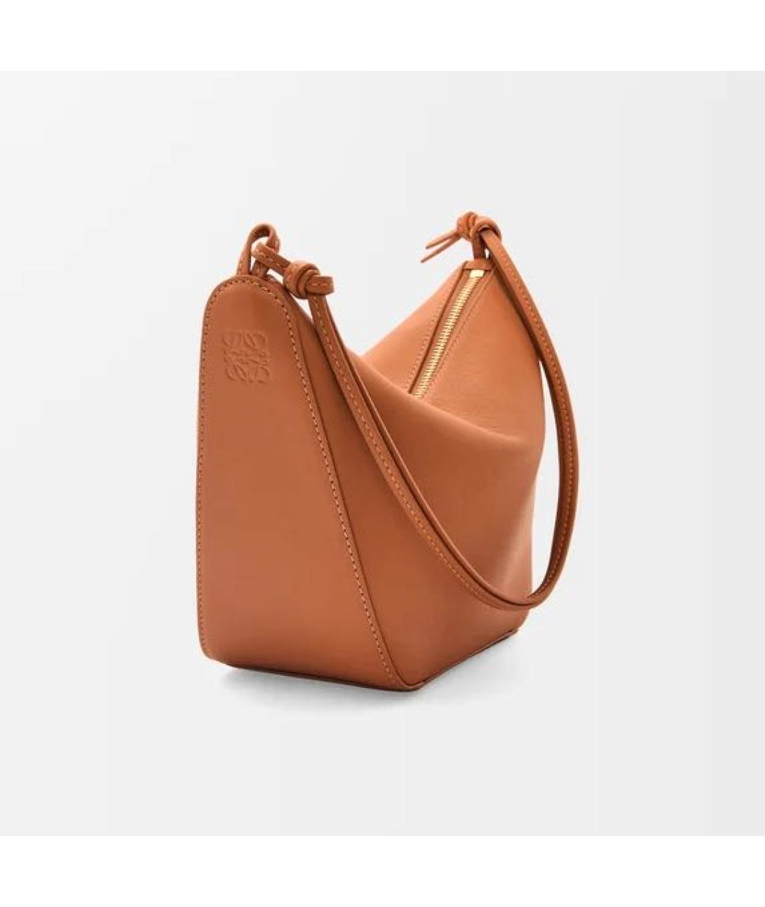 LOEWE Коричневая кожаная сумка через плечо, фото 2