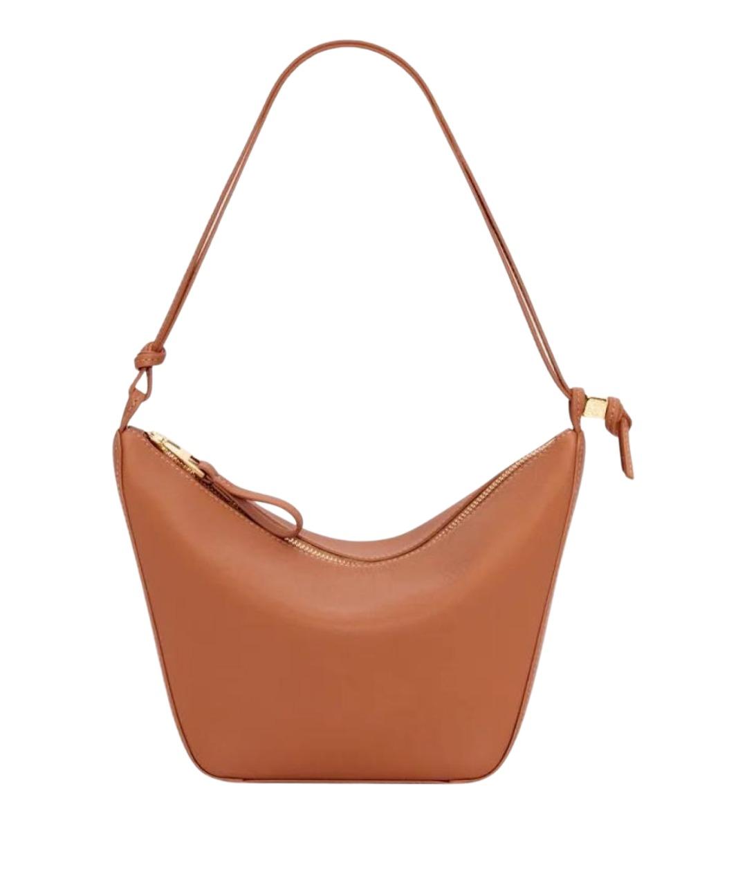 LOEWE Коричневая кожаная сумка через плечо, фото 1