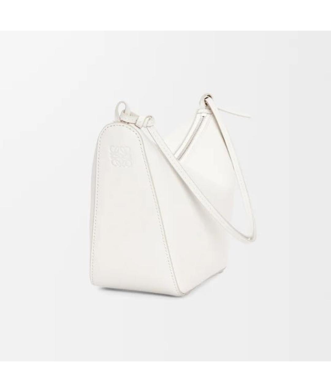 LOEWE Белая кожаная сумка через плечо, фото 2