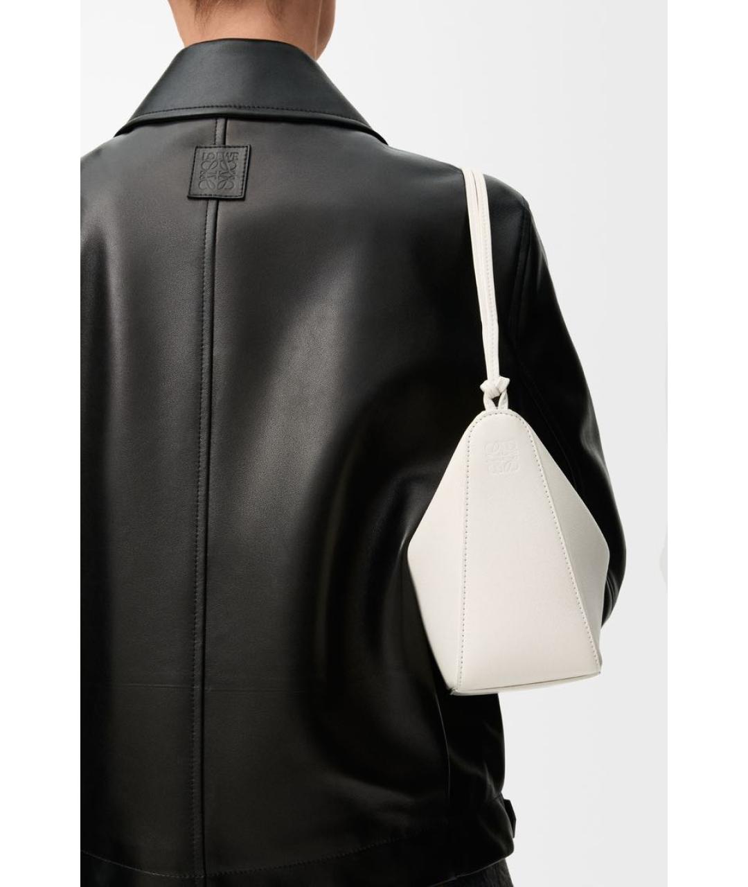LOEWE Белая кожаная сумка через плечо, фото 4