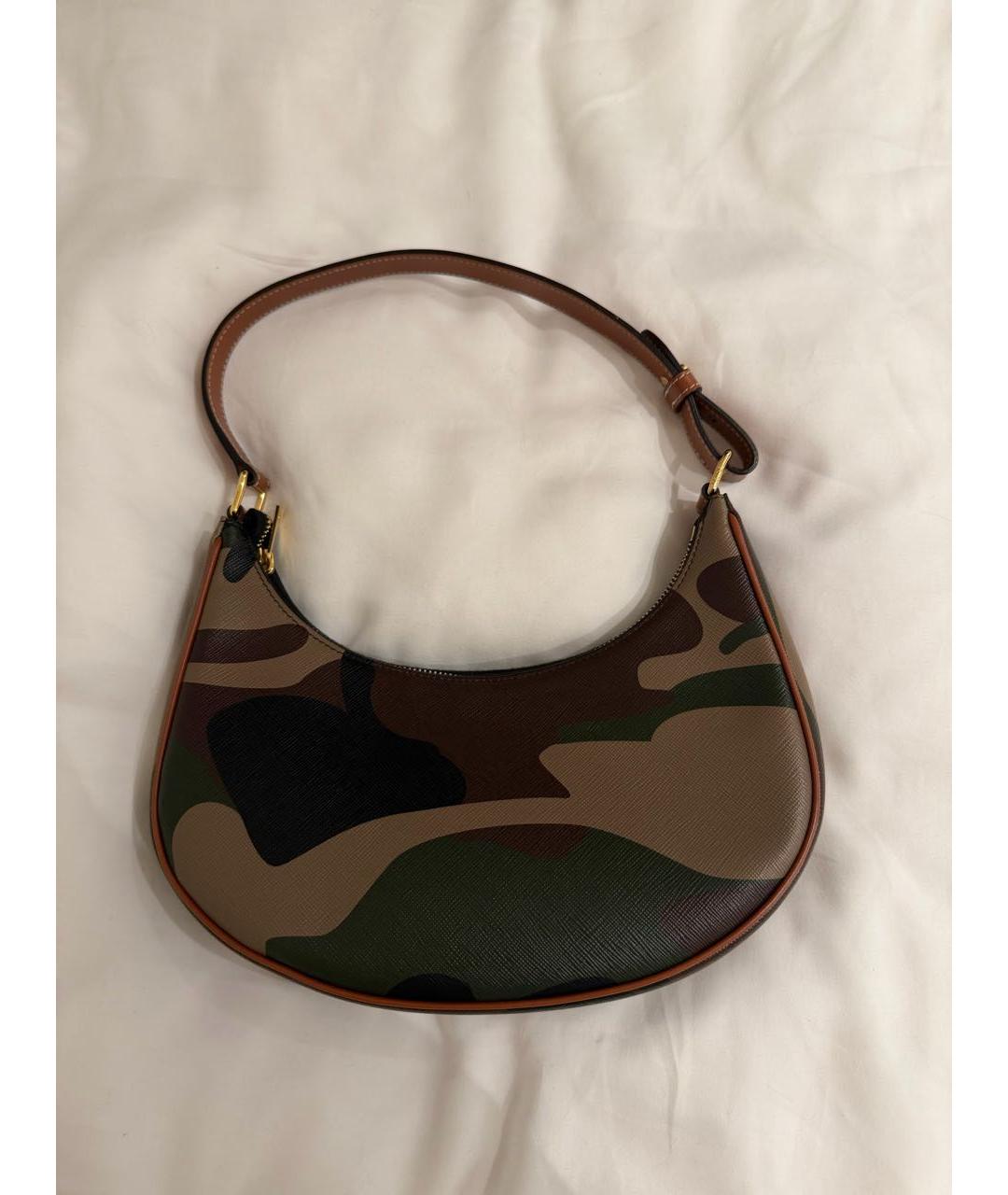 CELINE Хаки сумка с короткими ручками, фото 2