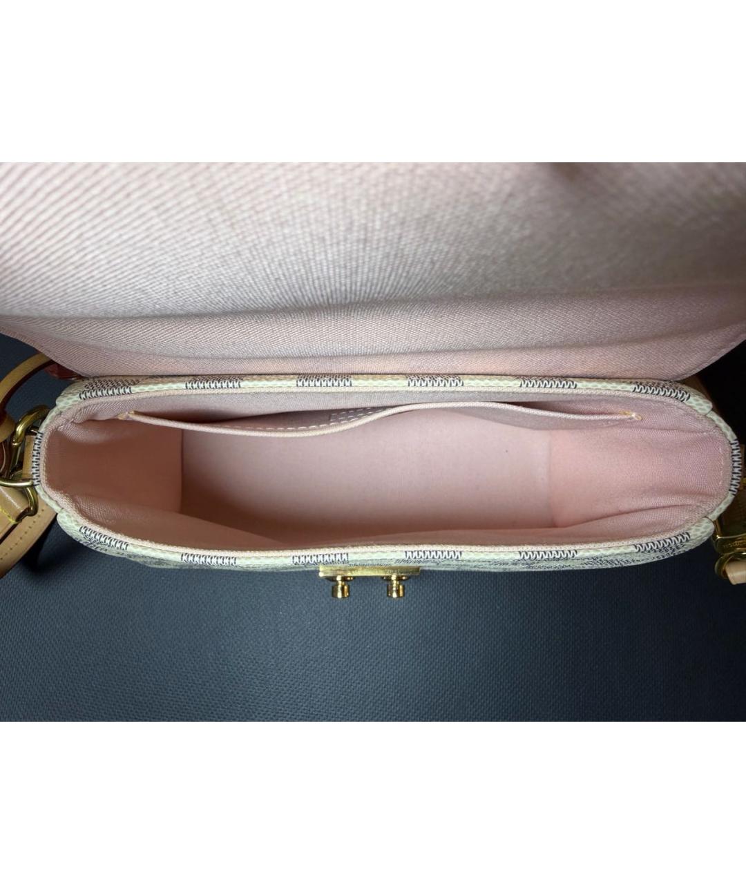 LOUIS VUITTON Белая сумка с короткими ручками, фото 4