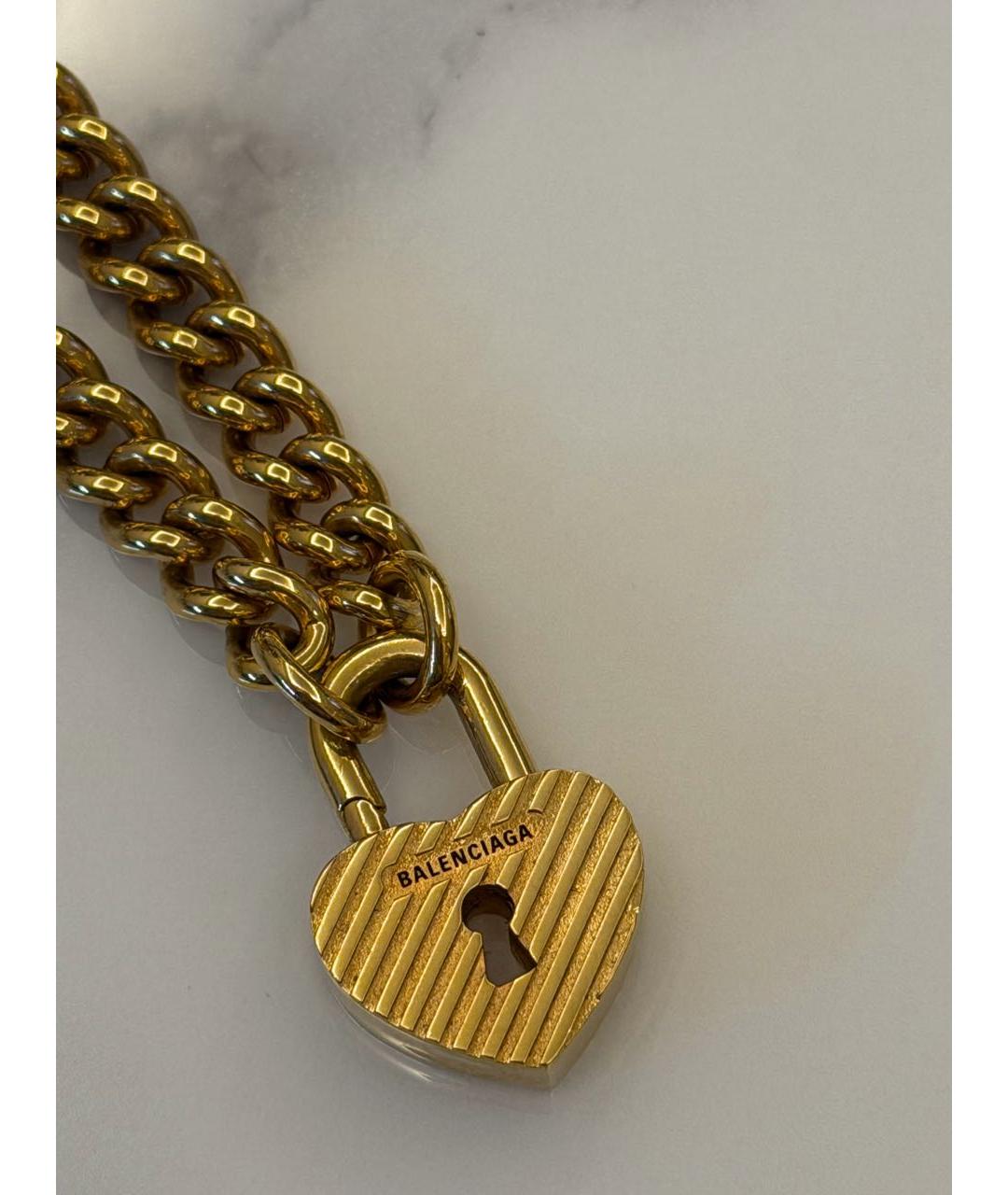 BALENCIAGA Золотое металлическое колье, фото 2