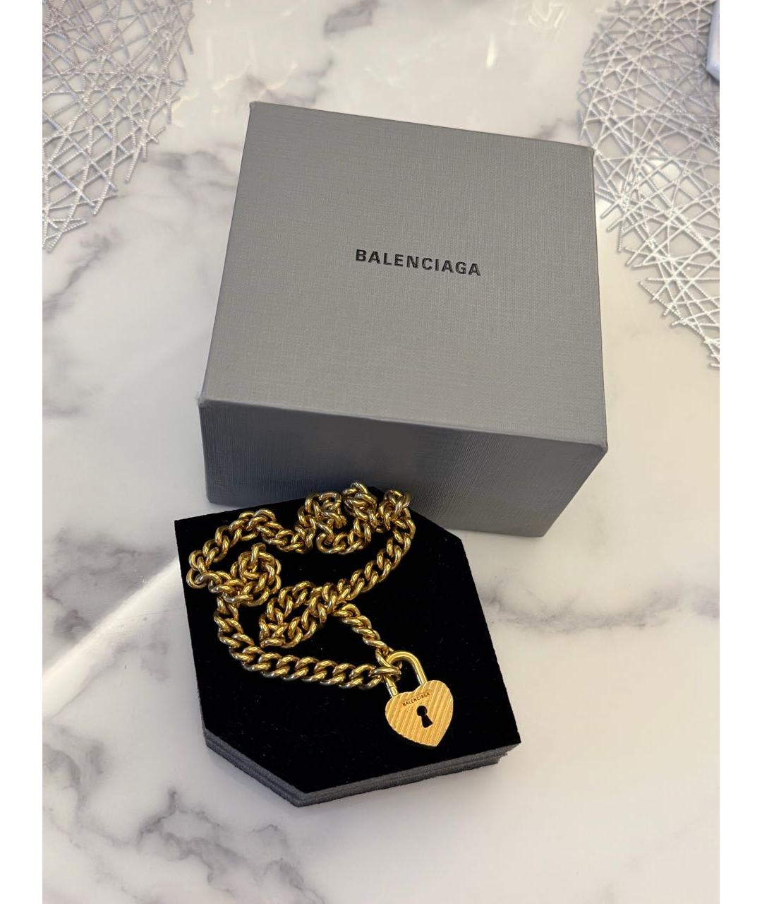 BALENCIAGA Золотое металлическое колье, фото 5
