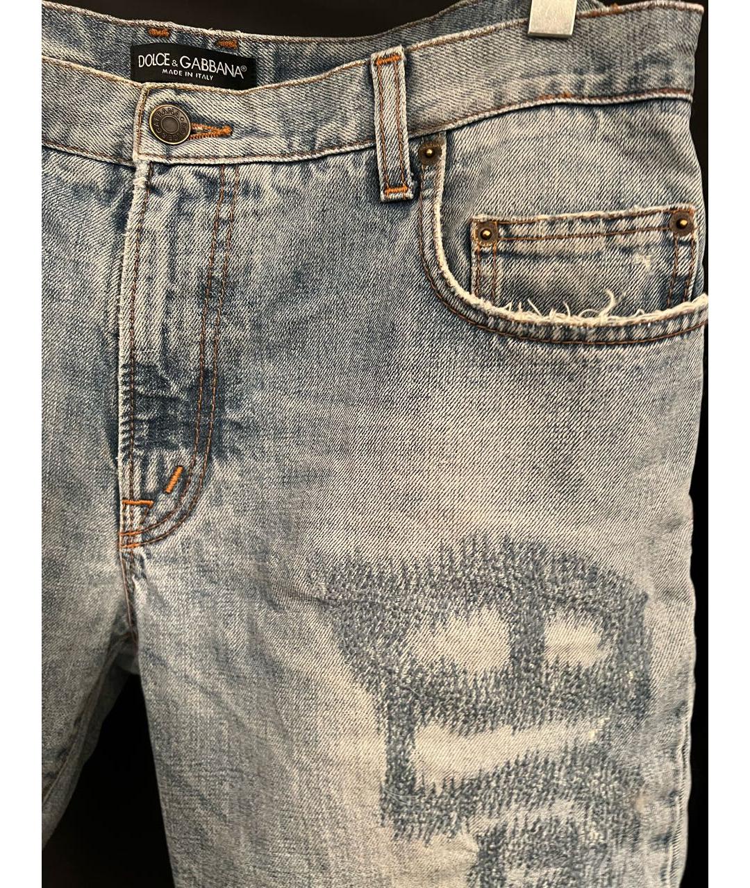 DOLCE&GABBANA Синие хлопковые шорты, фото 3