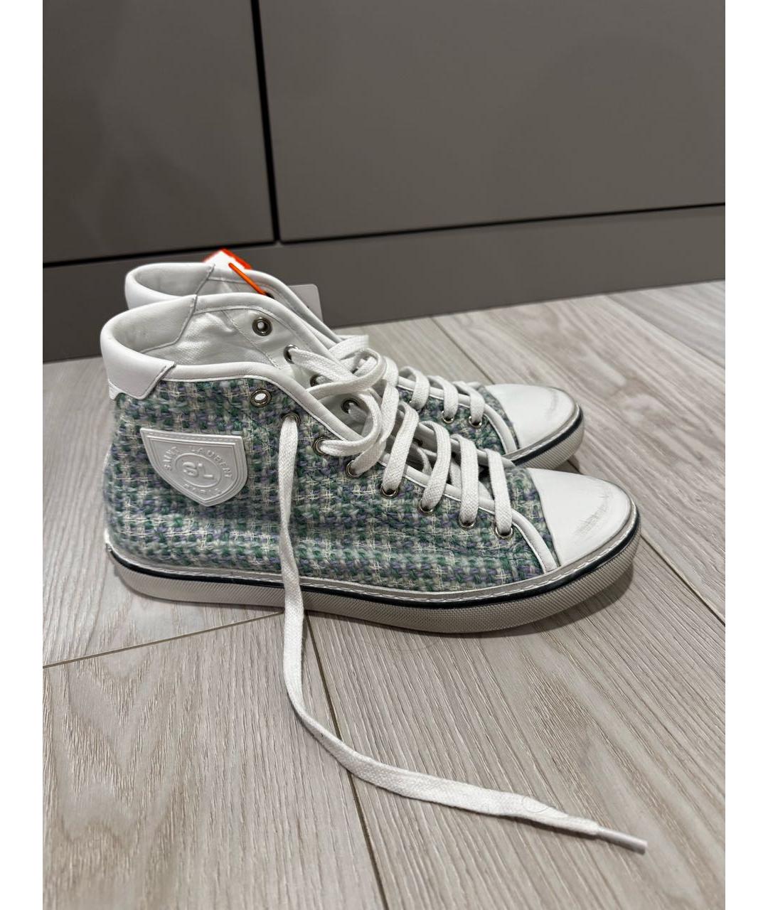 SAINT LAURENT Мульти текстильные кеды, фото 8