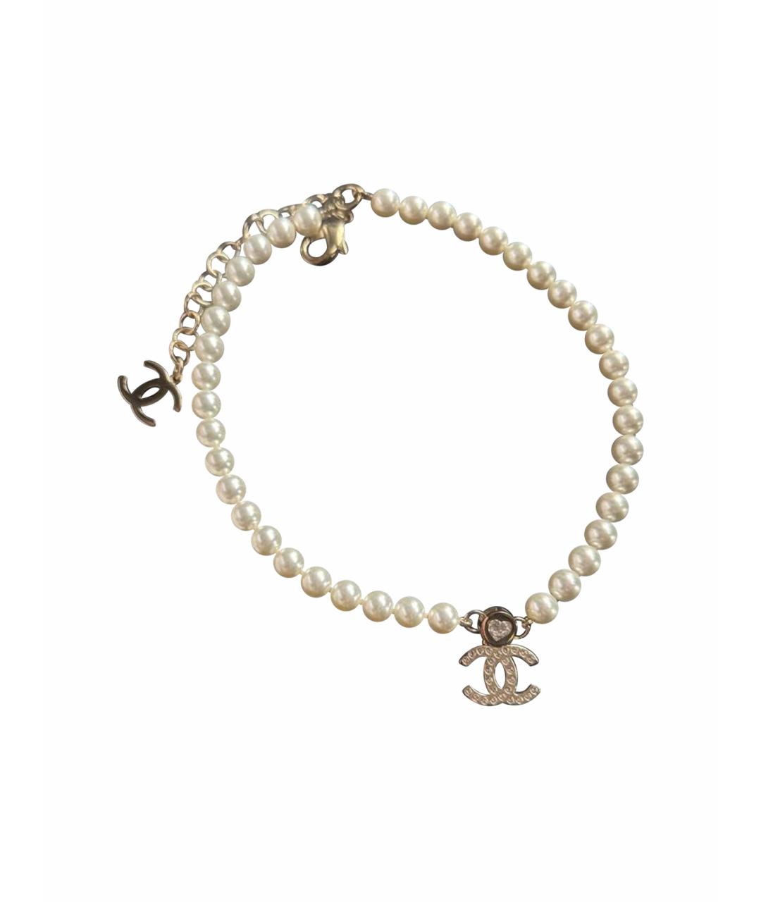 CHANEL Белое жемчужное колье, фото 1