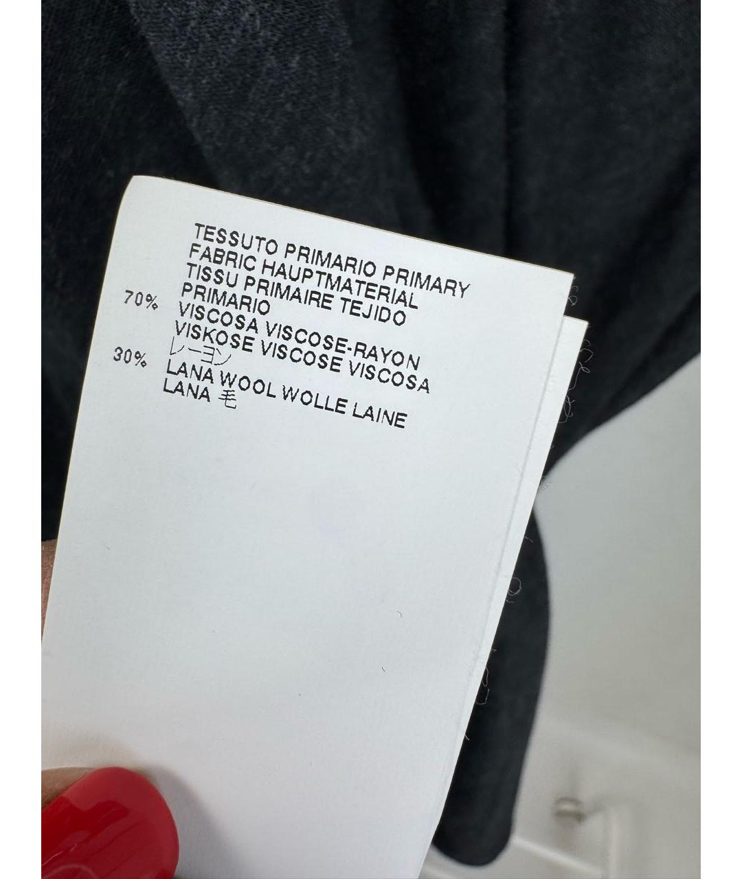 MM6 MAISON MARGIELA Серая вискозная блузы, фото 8