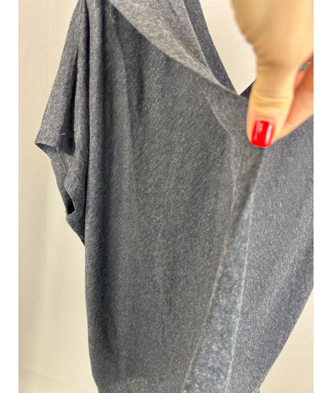 MM6 MAISON MARGIELA Серая вискозная блузы, фото 6