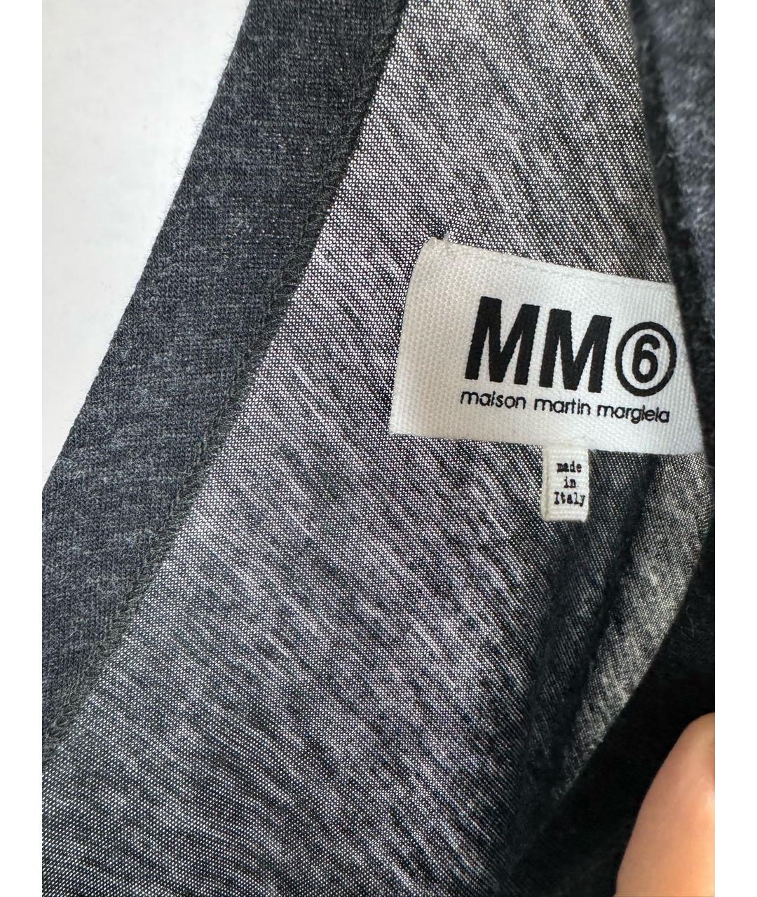 MM6 MAISON MARGIELA Серая вискозная блузы, фото 4