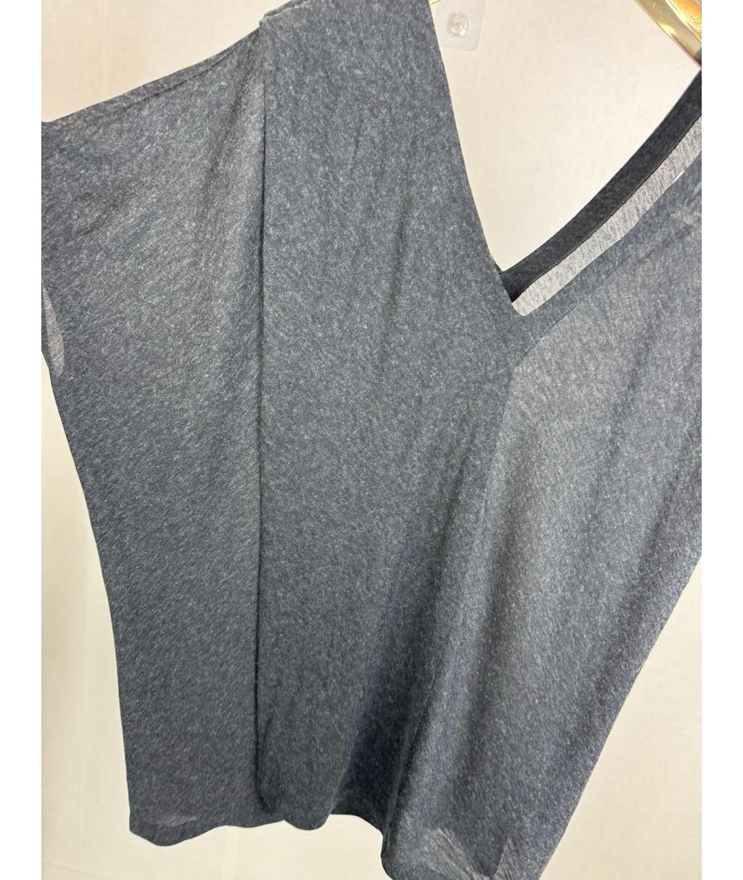 MM6 MAISON MARGIELA Серая вискозная блузы, фото 3