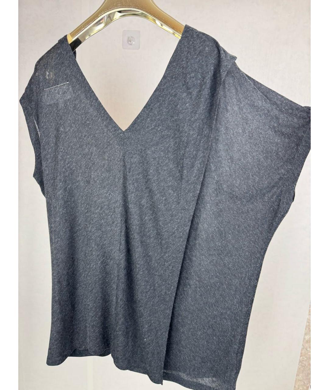 MM6 MAISON MARGIELA Серая вискозная блузы, фото 2