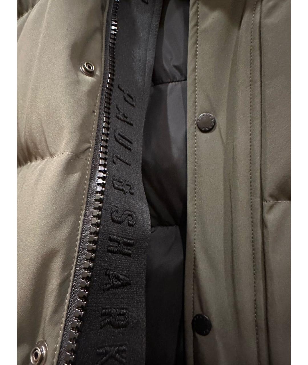 PAUL & SHARK Хаки полиамидовый пуховик, фото 4