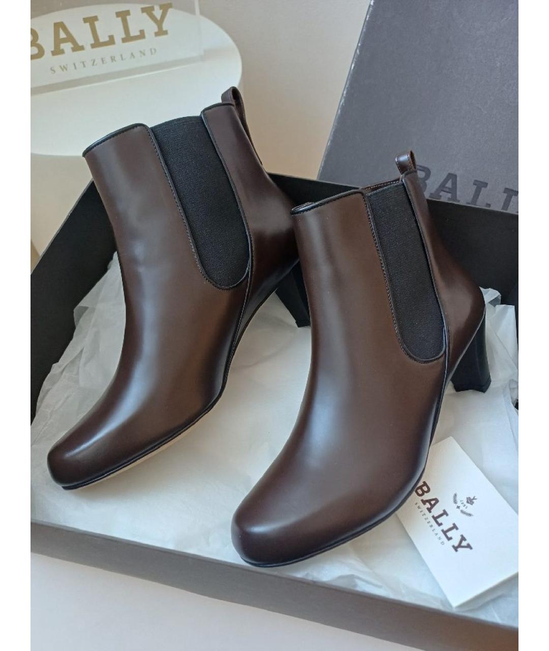 BALLY Коричневые кожаные ботинки, фото 3