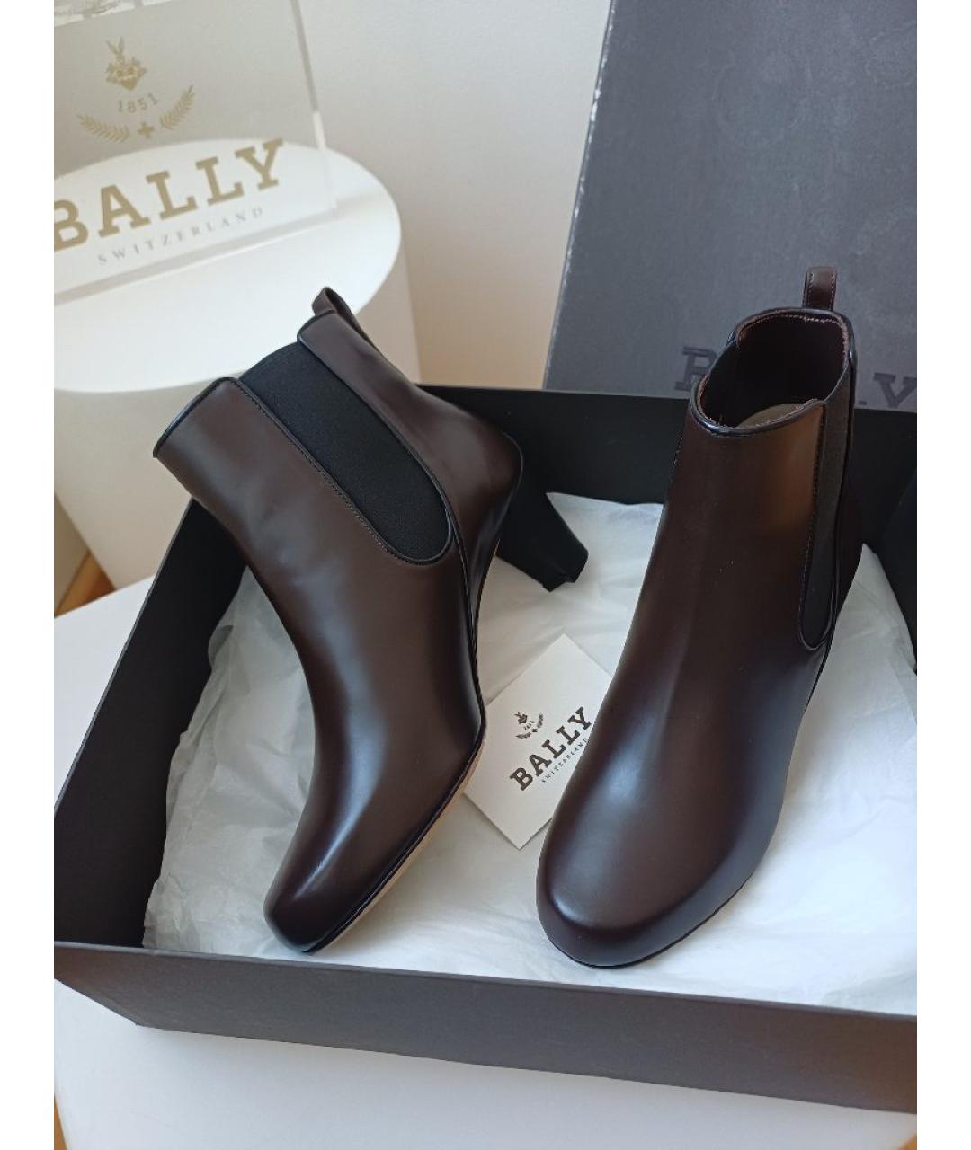 BALLY Коричневые кожаные ботинки, фото 5