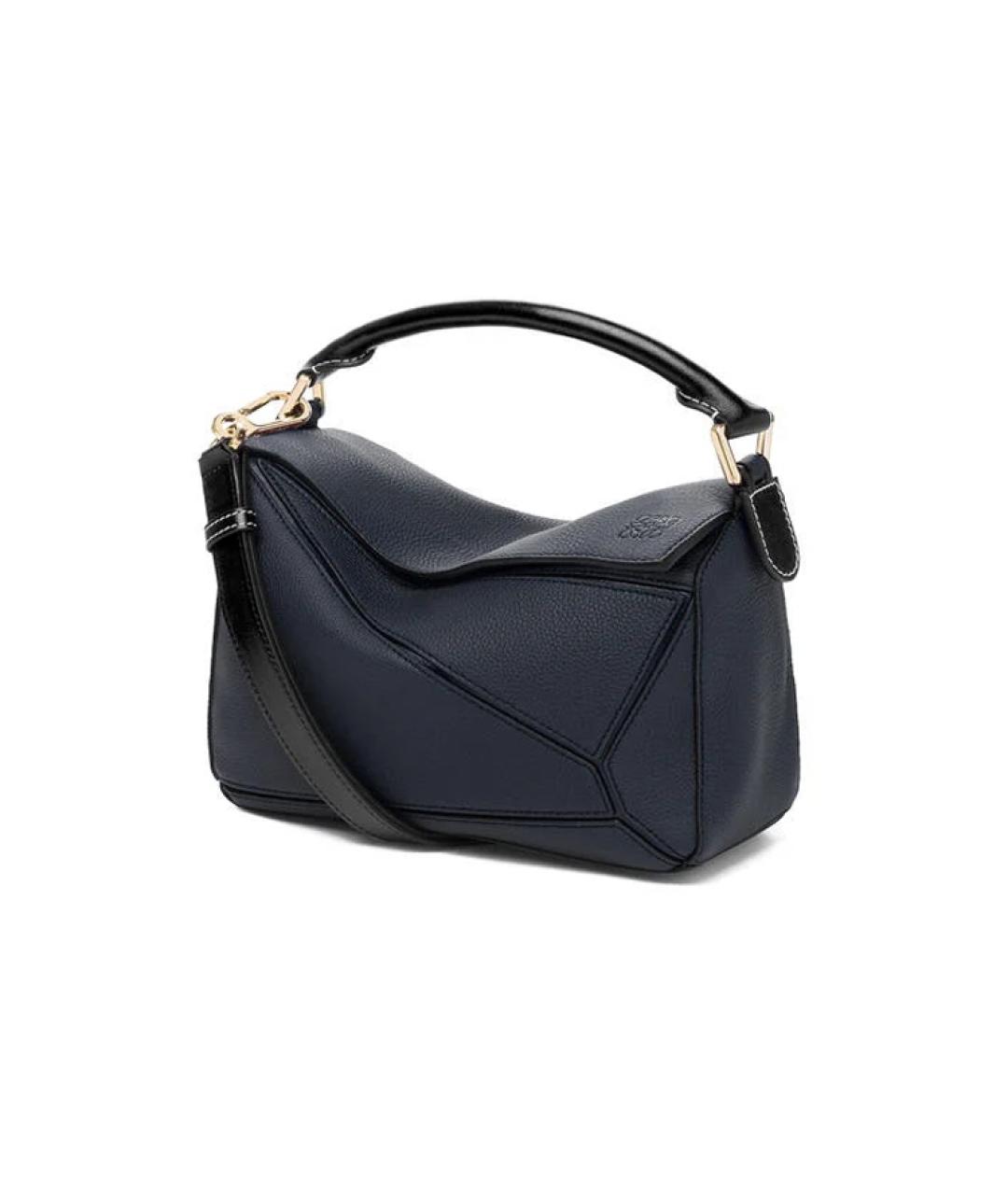 LOEWE Синяя кожаная сумка с короткими ручками, фото 1