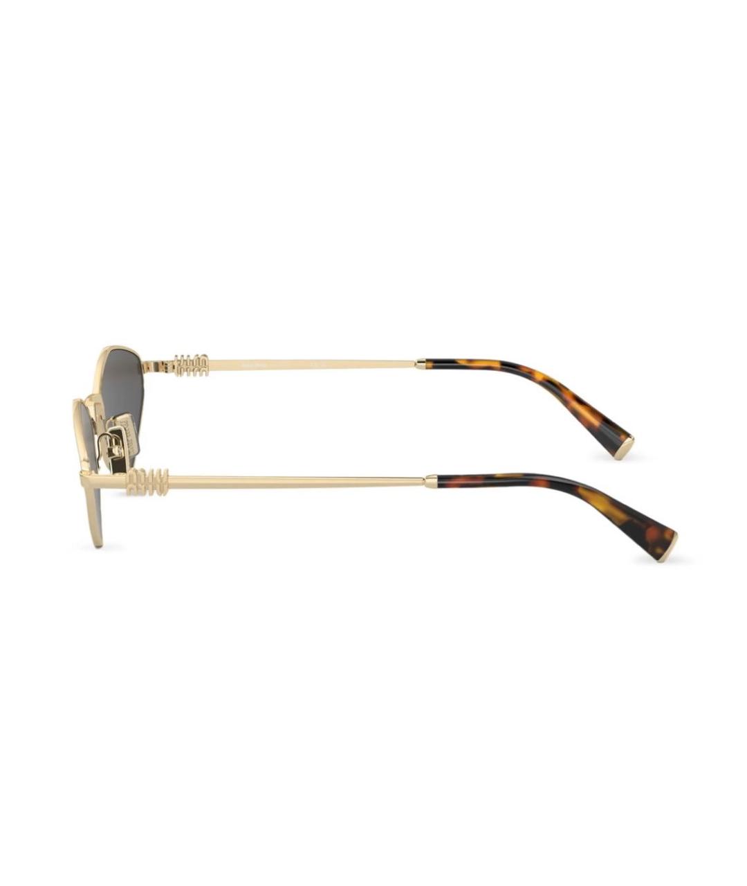 MIU MIU Черные металлические солнцезащитные очки, фото 2