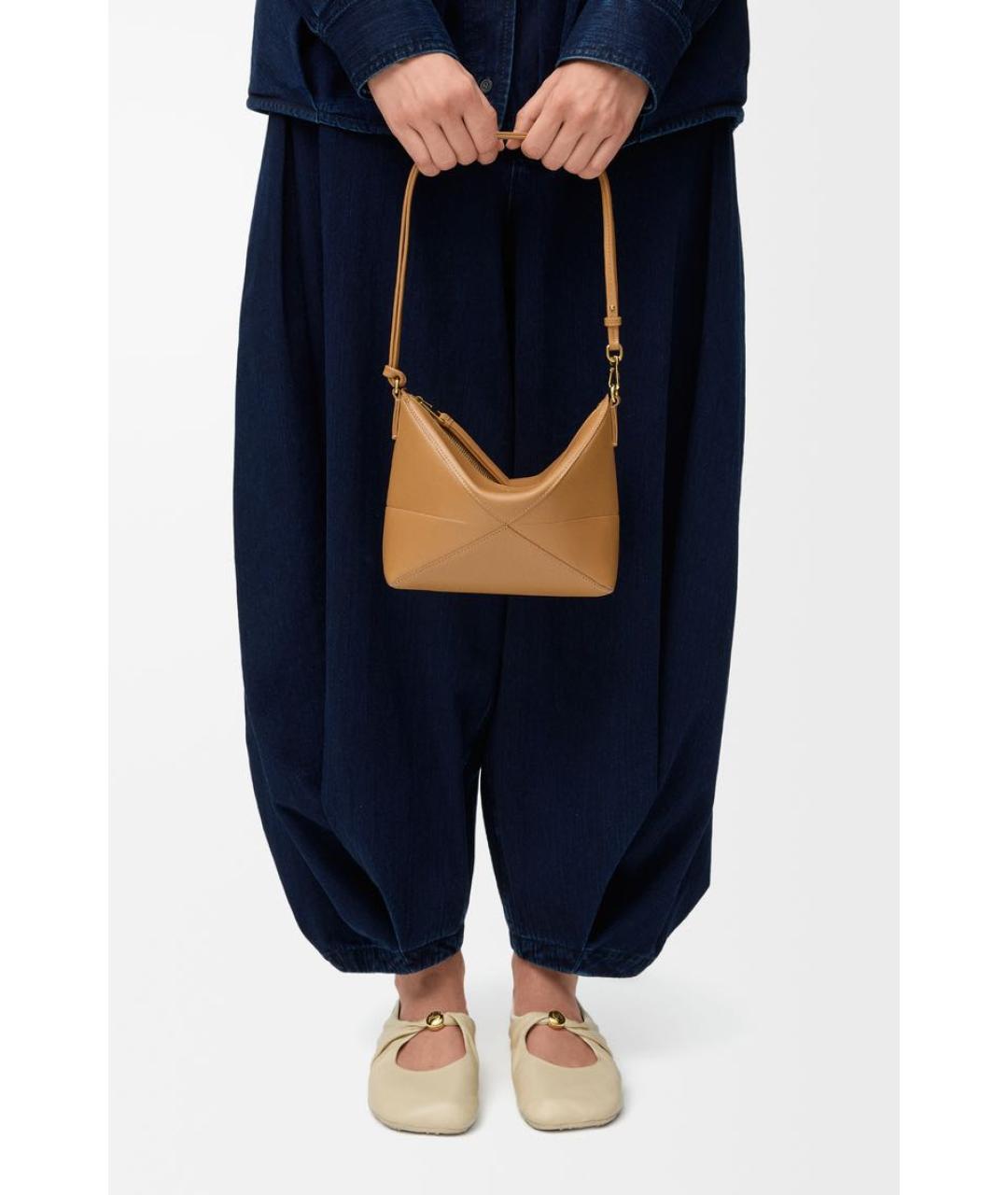 LOEWE Оранжевая кожаная сумка через плечо, фото 2