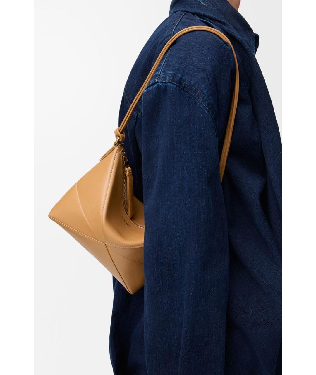 LOEWE Оранжевая кожаная сумка через плечо, фото 3