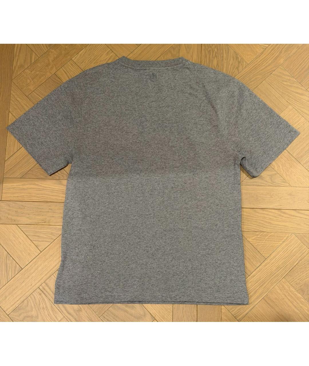 Ami Paris Серая хлопковая футболка, фото 4