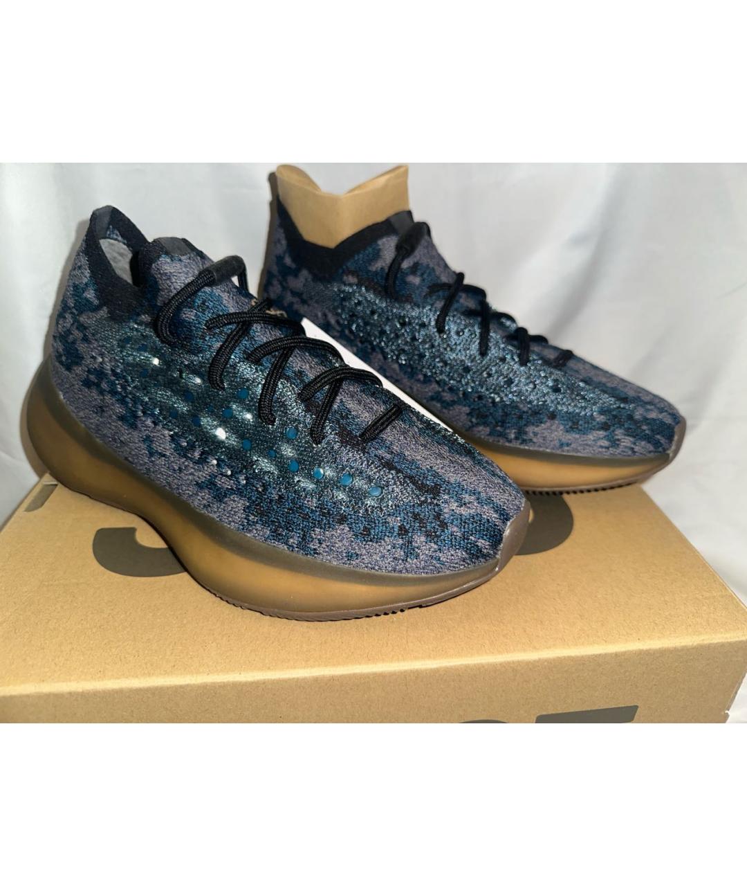 ADIDAS YEEZY Темно-синие низкие кроссовки / кеды, фото 8