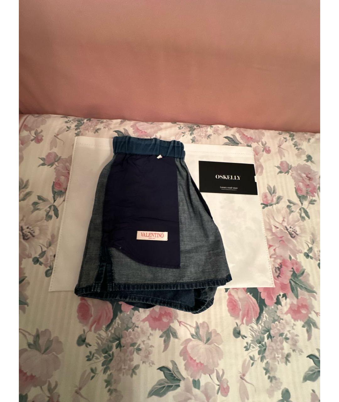 VALENTINO Синие деним шорты, фото 3