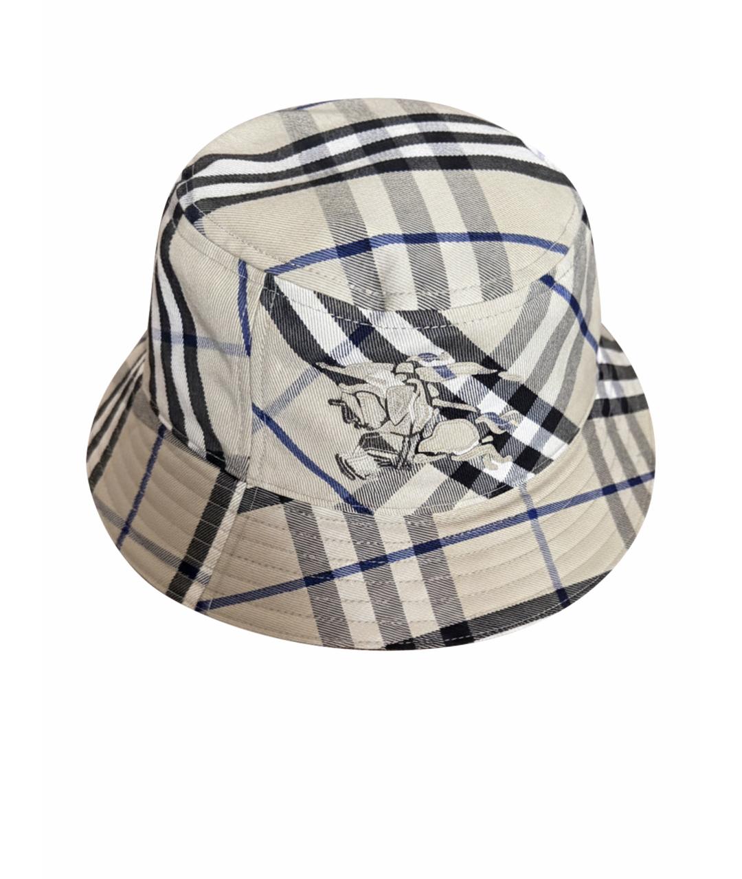 BURBERRY Бежевая хлопковая шапка, фото 1