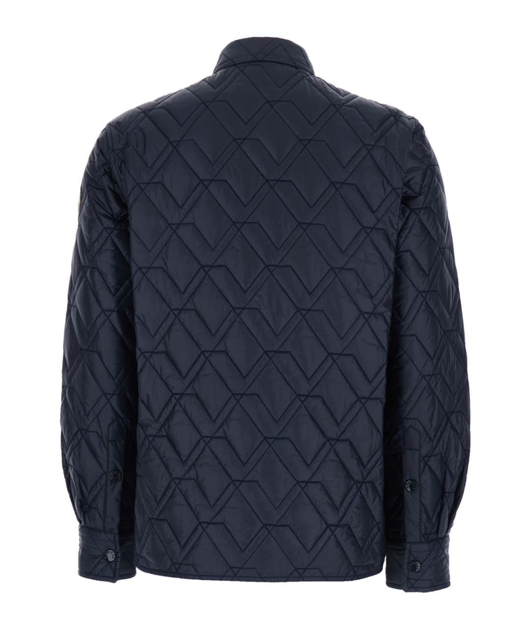 MONCLER Темно-синяя полиамидовая куртка, фото 2