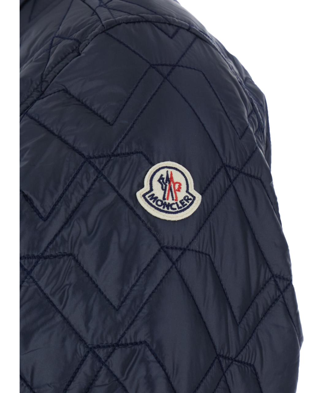 MONCLER Темно-синяя полиамидовая куртка, фото 3