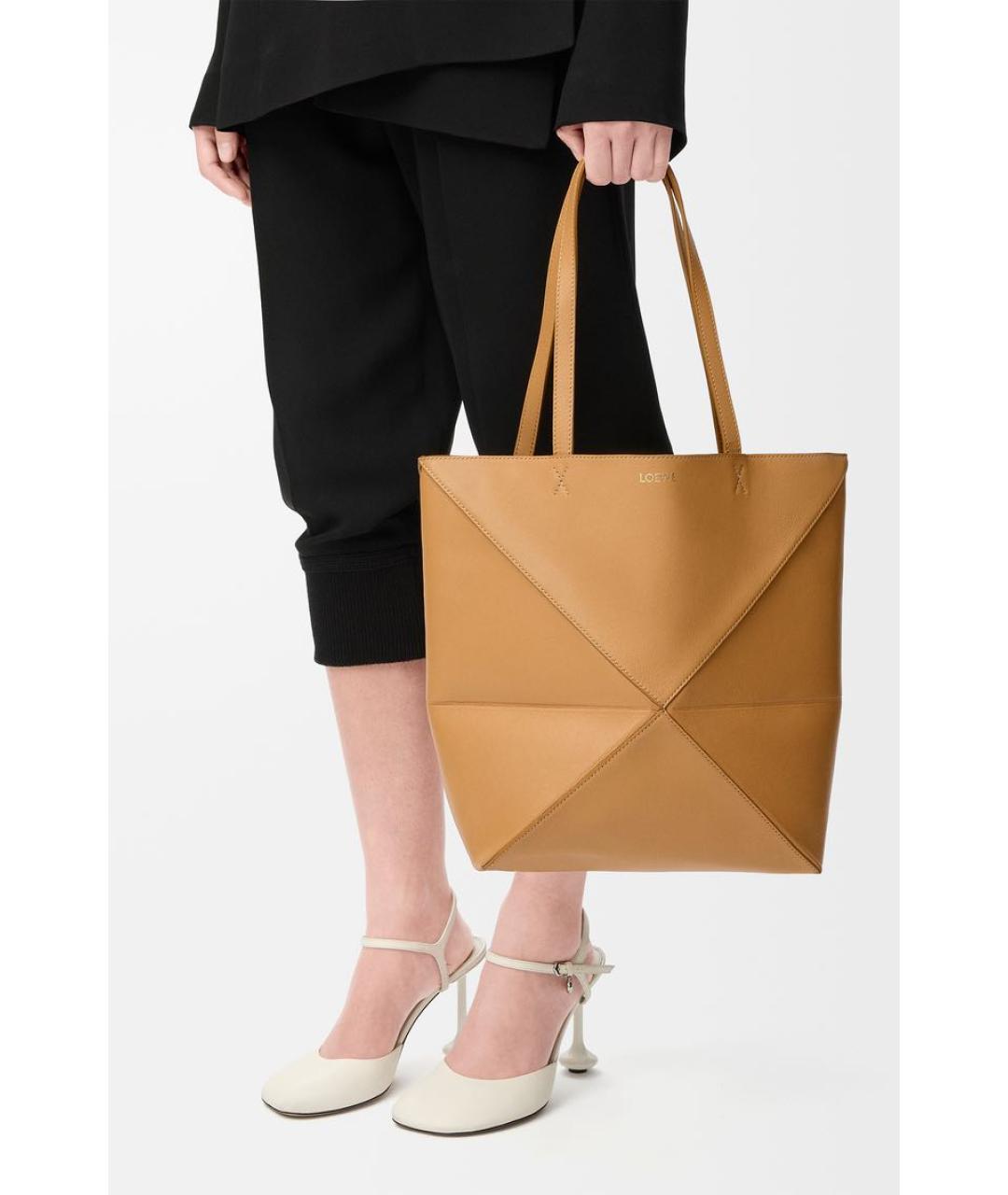 LOEWE Оранжевая кожаная сумка через плечо, фото 3