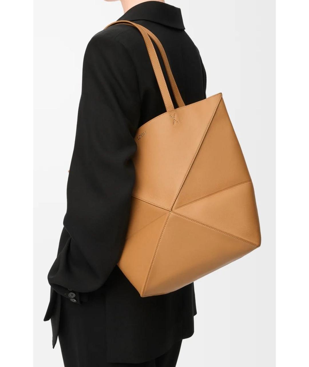 LOEWE Оранжевая кожаная сумка через плечо, фото 2