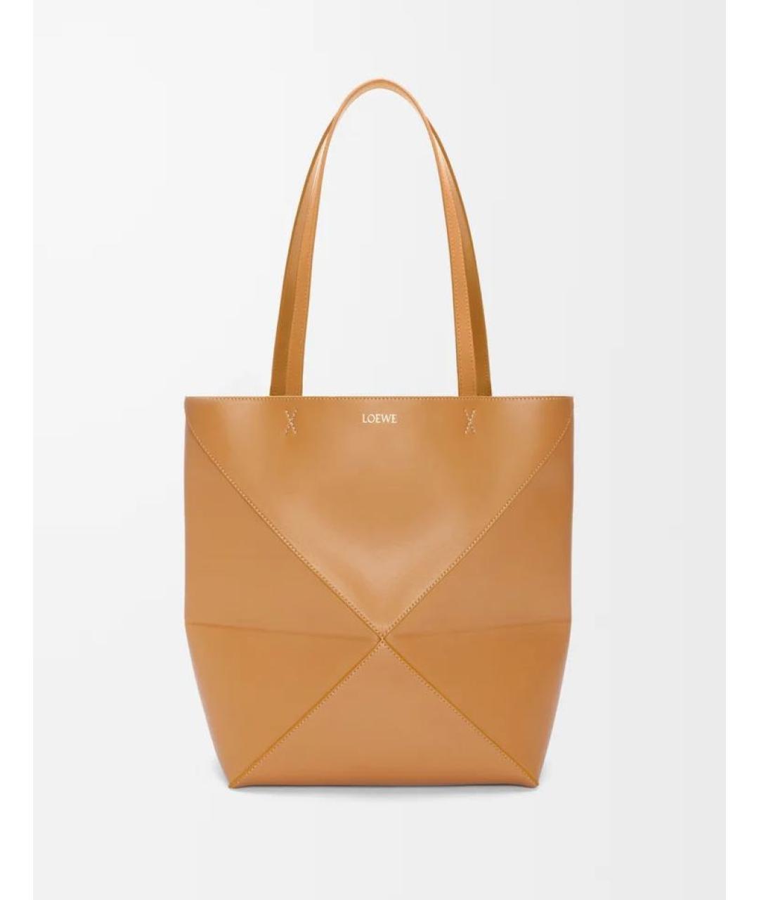 LOEWE Оранжевая кожаная сумка через плечо, фото 6