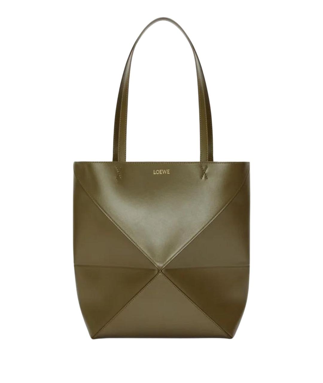 LOEWE Хаки кожаная сумка через плечо, фото 1