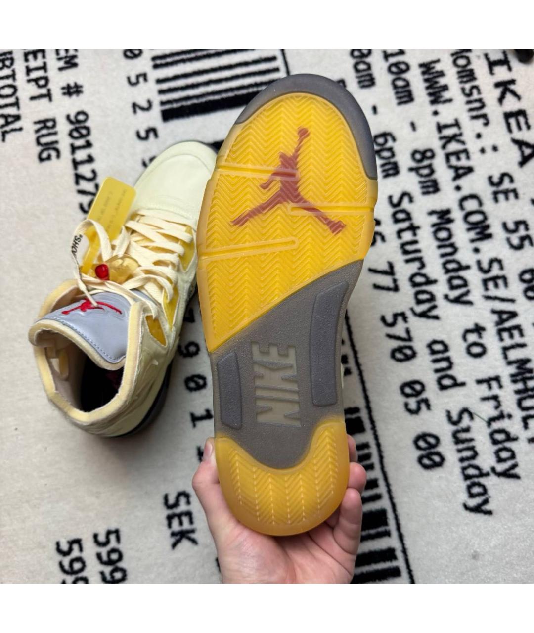 JORDAN Бежевые высокие кроссовки / кеды, фото 5