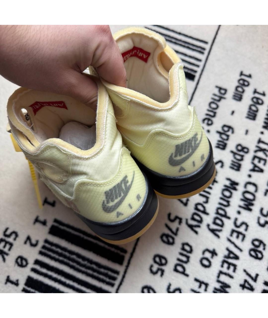 JORDAN Бежевые высокие кроссовки / кеды, фото 4