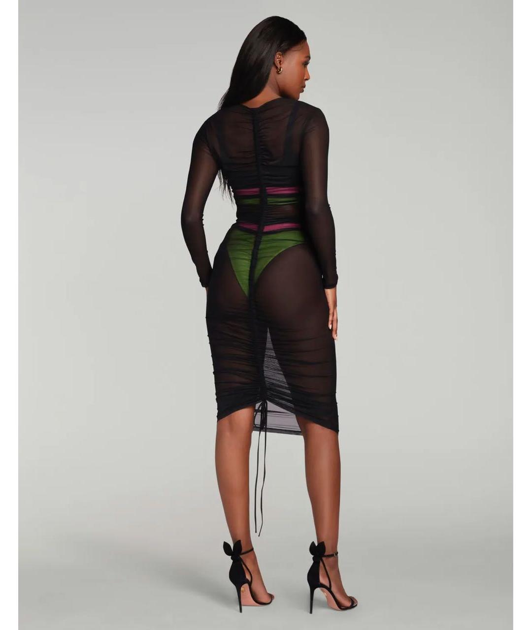 AGENT PROVOCATEUR Черная хлопко-эластановая туника, фото 5