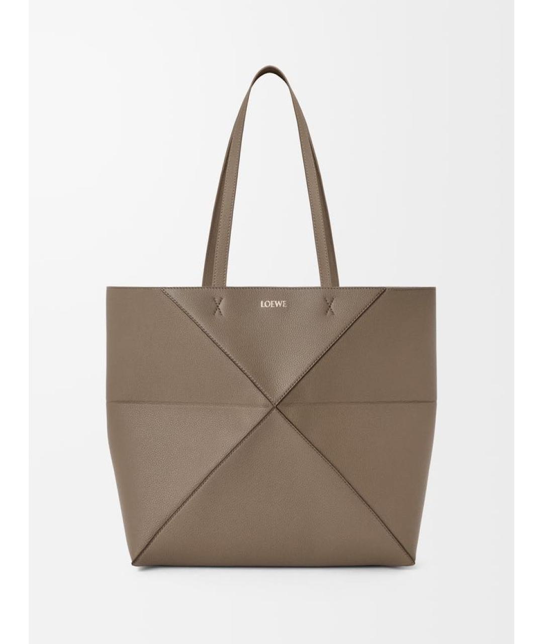 LOEWE Бежевая кожаная сумка через плечо, фото 6