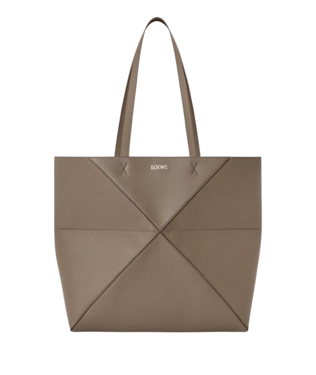 LOEWE Бежевая кожаная сумка через плечо, фото 1