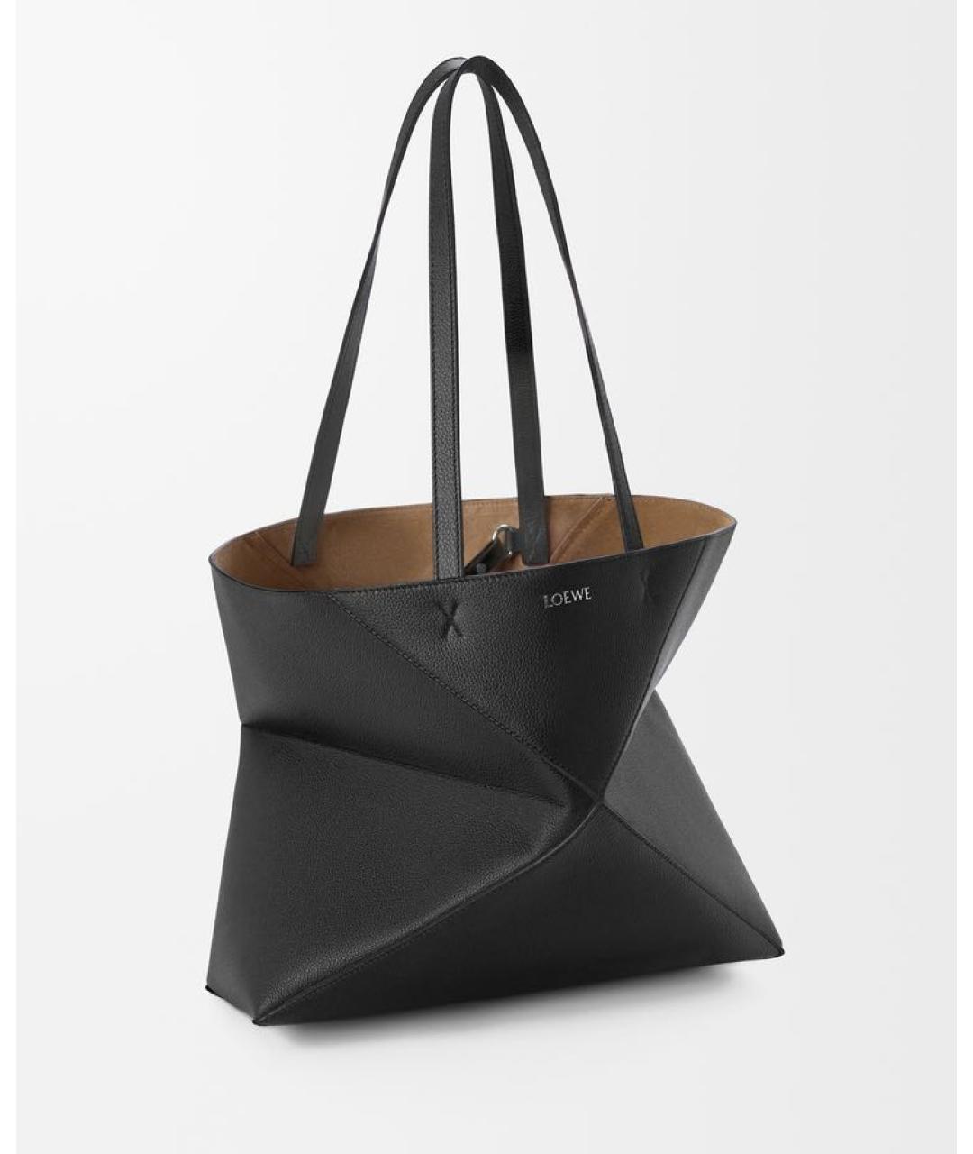 LOEWE Черная кожаная сумка через плечо, фото 4