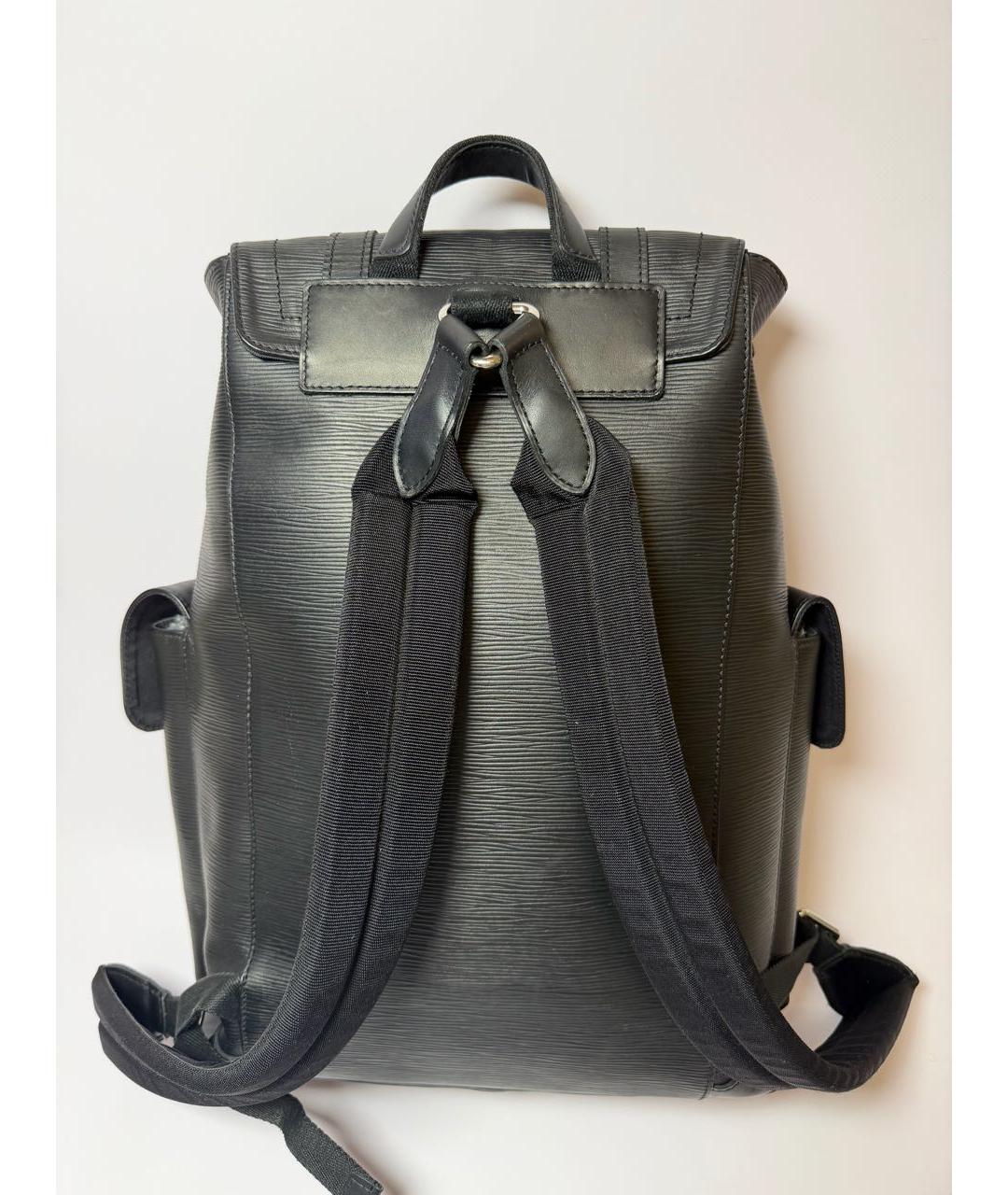 LOUIS VUITTON Черный кожаный рюкзак, фото 3