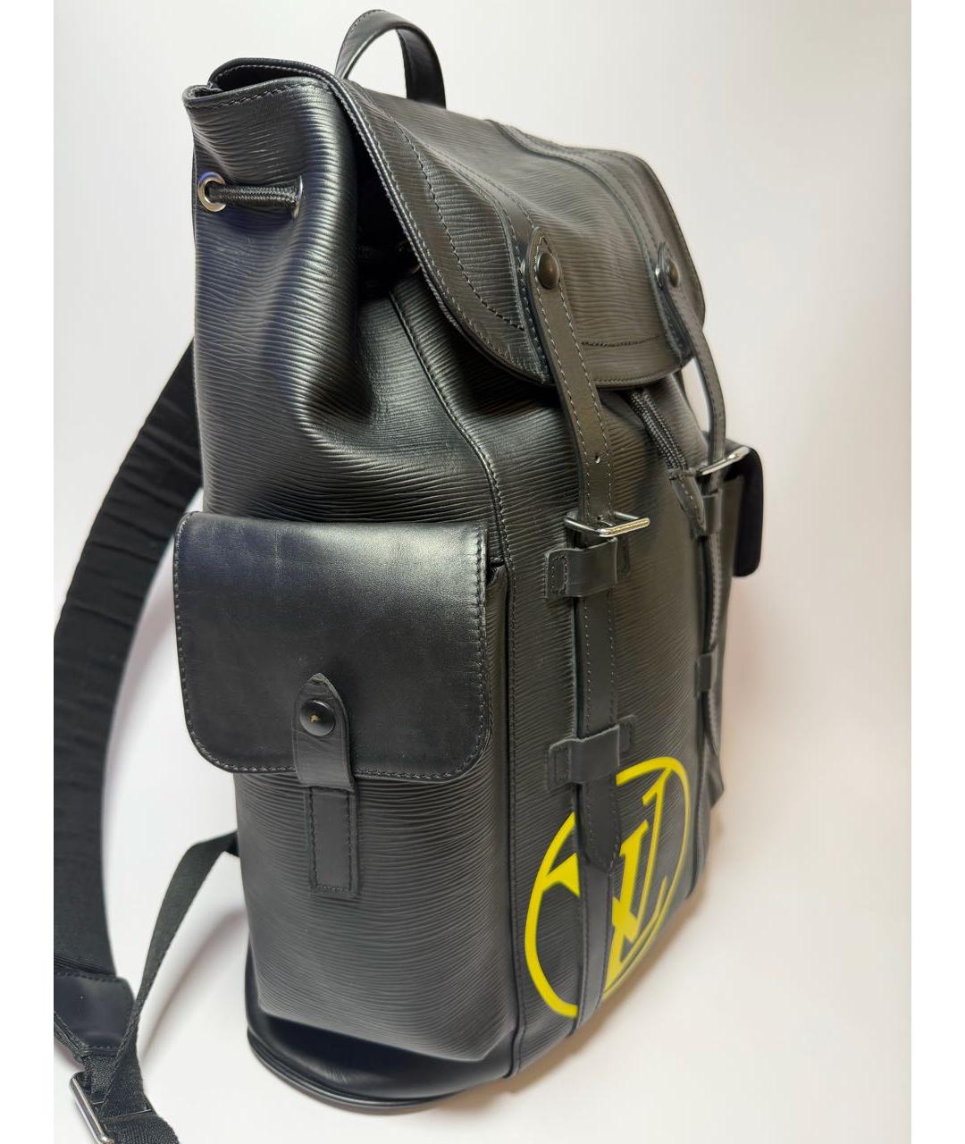 LOUIS VUITTON Черный кожаный рюкзак, фото 2