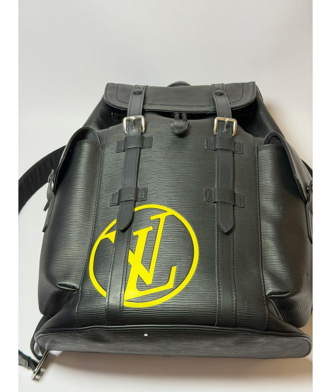 LOUIS VUITTON Черный кожаный рюкзак, фото 6