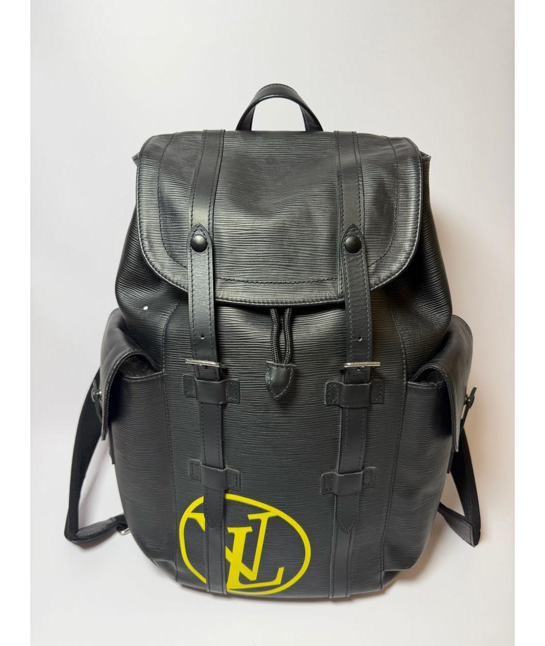 LOUIS VUITTON Черный кожаный рюкзак, фото 9