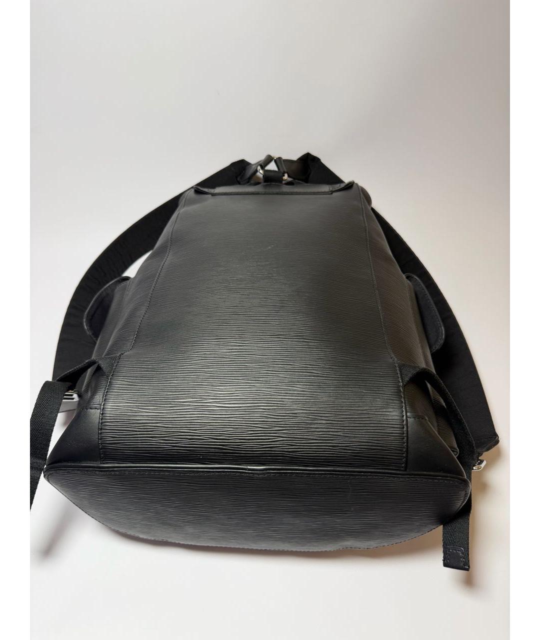 LOUIS VUITTON Черный кожаный рюкзак, фото 7