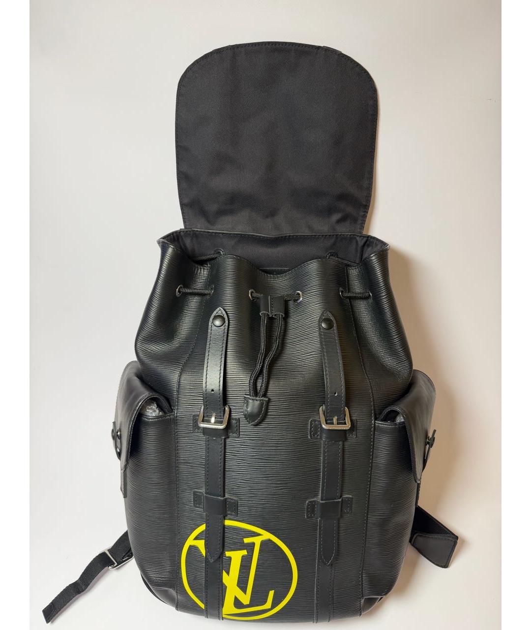 LOUIS VUITTON Черный кожаный рюкзак, фото 5