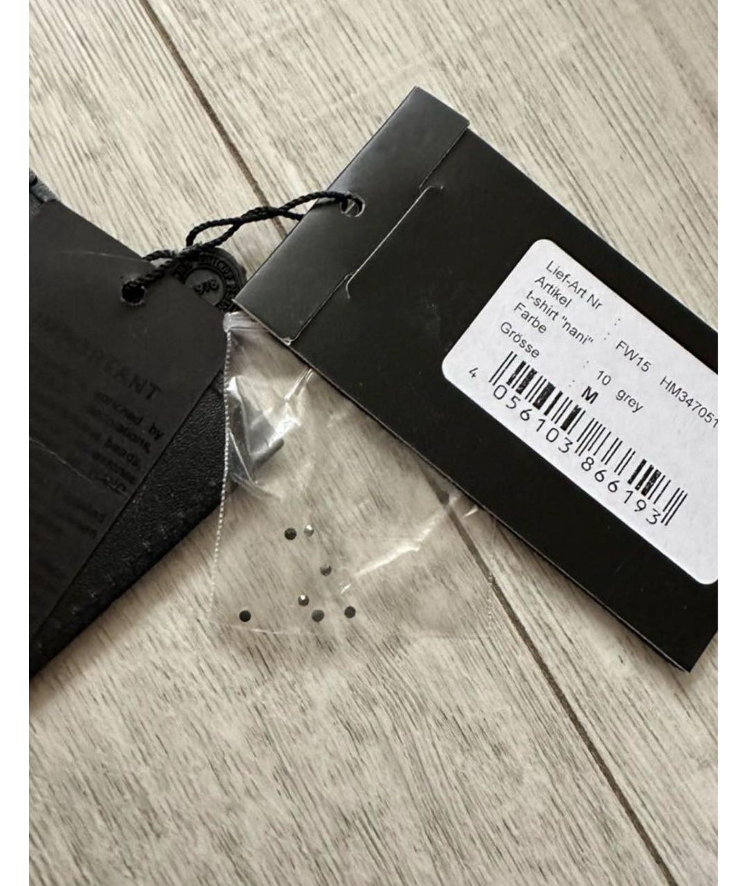 PHILIPP PLEIN Серая хлопковая футболка, фото 5